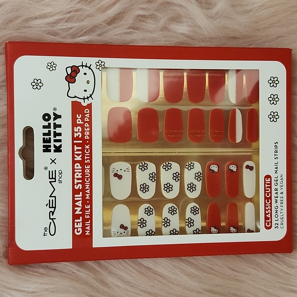 Brand New THE CREME SHOP X HELLO KITTY GEL NAIL STRIP KIT-35PC